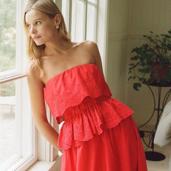 Posse Beryl top in ruby red - Picture 2 of 7